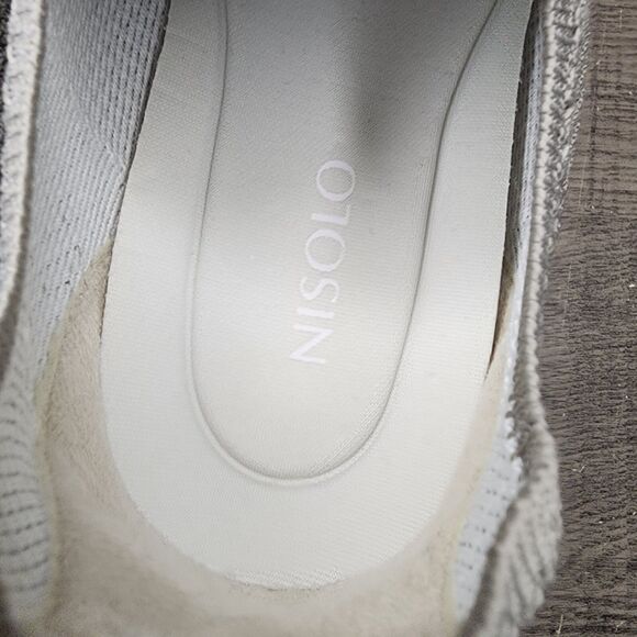 Nisolo Athleisure Eco-Knit Sneaker Shoes Gray Women's Size 10 Brazil Comfort - Picture 10 of 16